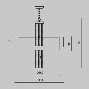 Подвесной светильник MAYTONI Impressive MOD151PL-05G