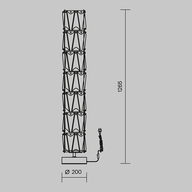 Напольный светильник (торшер) MAYTONI Puntes MOD043FL-08CH - фото 5