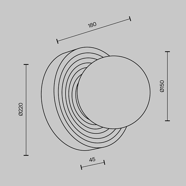Настенный светильник (бра) MAYTONI Careless MOD403WL-01GR - фото 7