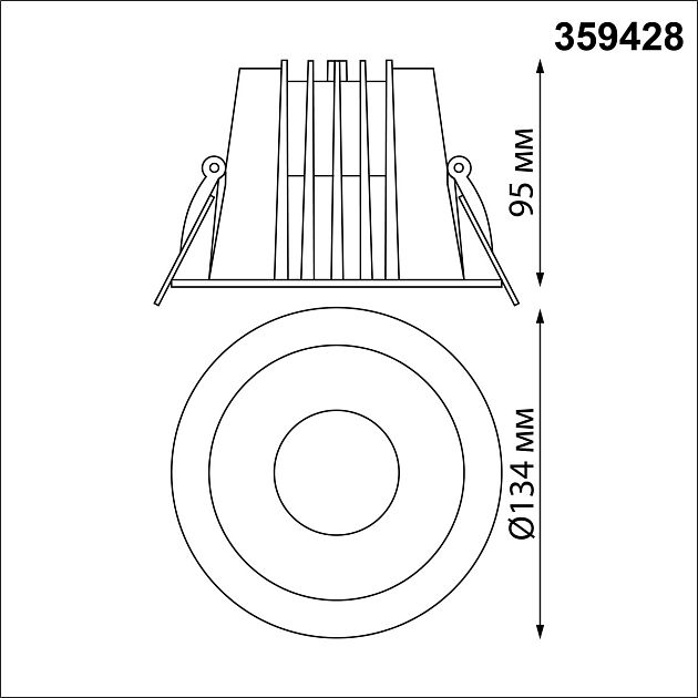 Встраиваемый светодиодный светильник с переключателем цветовой температуры NOVOTECH LANG 359428 - фото 2