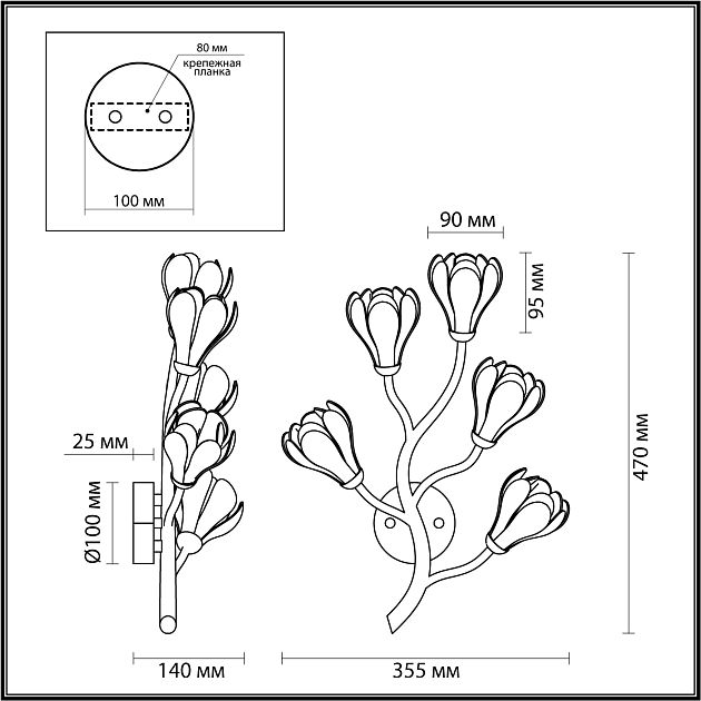 Бра ODEON LIGHT GARDI 5090/5W - фото 2