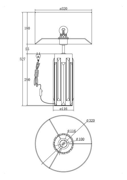 Настольный светильник MAYTONI Muse MOD304TL-01GR - фото 2