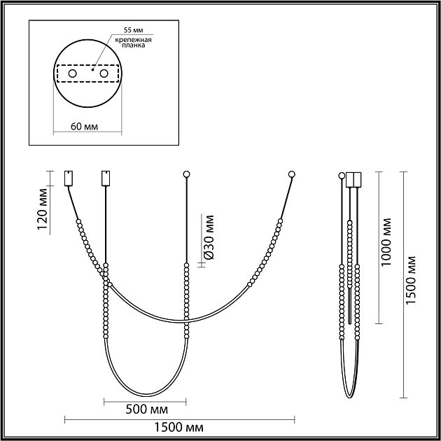 Подвесной светильник ODEON LIGHT MONELLA 6639/24CL - фото 2