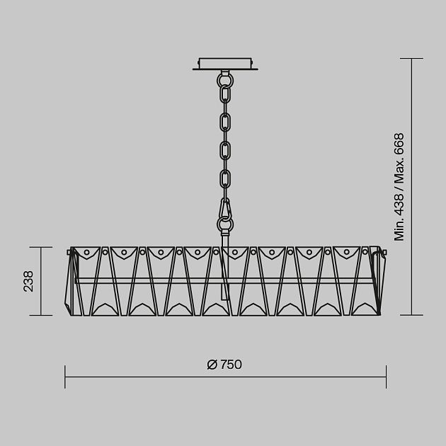 Подвесной светильник MAYTONI Puntes MOD043PL-08G - фото 6