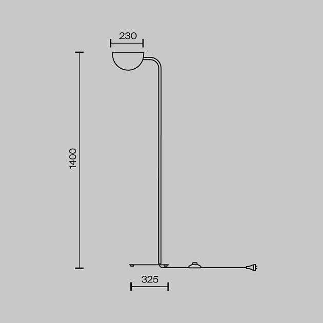 Напольный светильник (торшер) MAYTONI Mollis MOD126FL-01B - фото 10
