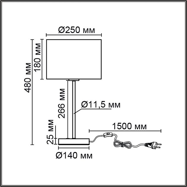 Настольная лампа LUMION NIKKI 8250/1T - фото 2