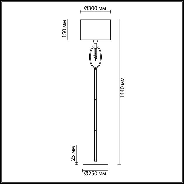 Торшер LUMION SANTIAGO 4516/1F - фото 2
