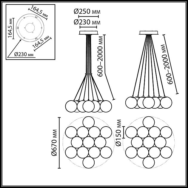 Подвесной светильник ODEON LIGHT MAGIA 7109/13 - фото 2