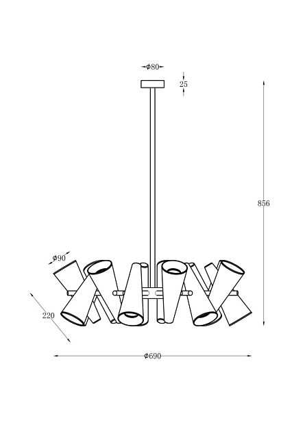 Подвесной светильник MAYTONI GIRO MOD095PL-14W - фото 4