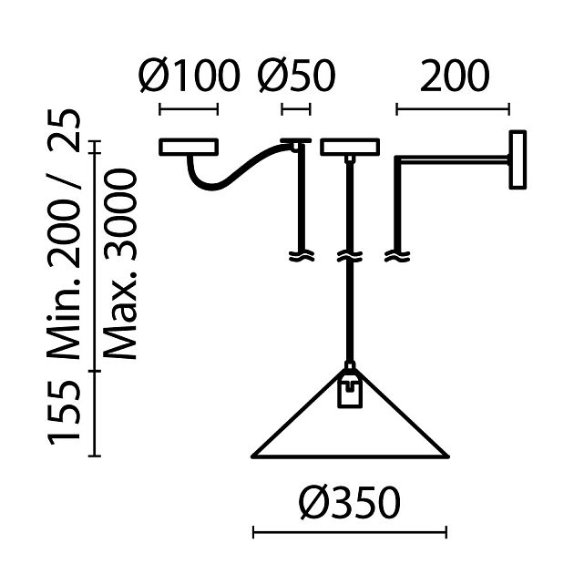 Подвесной светильник MAYTONI Basic colors MOD167PL-01B - фото 10