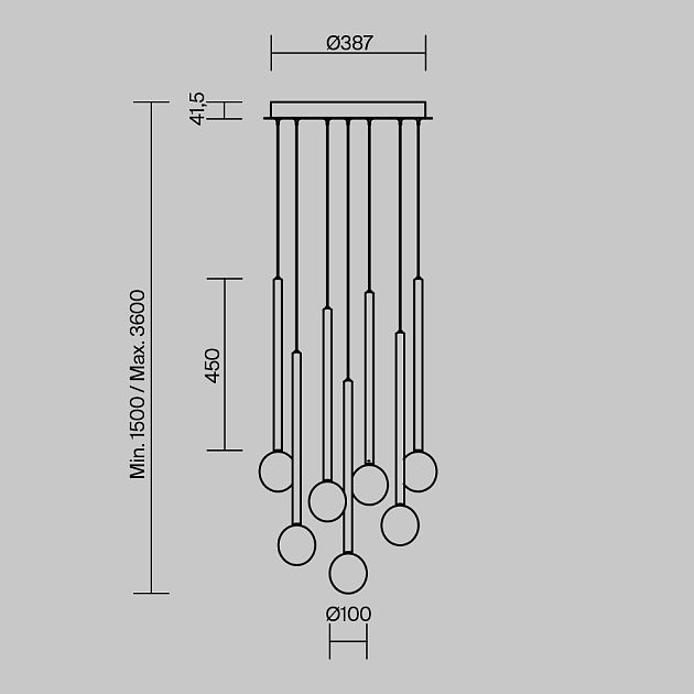 Подвесной светильник MAYTONI Bubble dream MOD383PL-L20BBS3K - фото 6