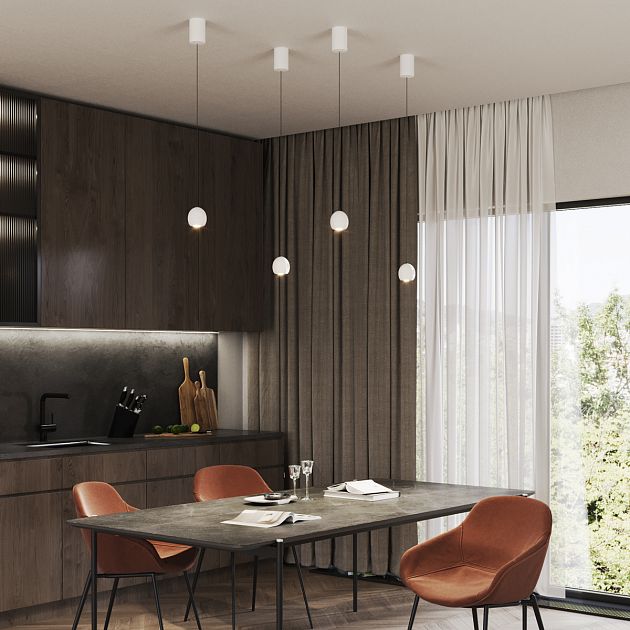 Подвес накладной, светодиодный с механизмом регулировки высоты, длина провода 2м NOVOTECH SFERO 359341 - фото 7