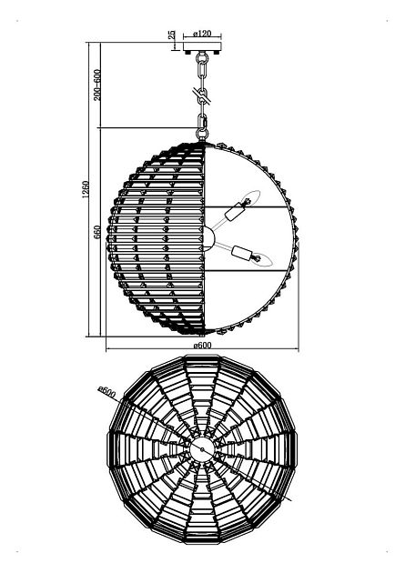 Подвесной светильник MAYTONI PALLA MOD092PL-08CH - фото 5