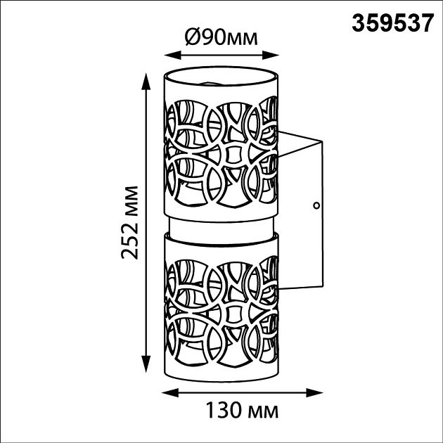 Светильник ландшафтный настенный светодиодный NOVOTECH NETZ 359537 - фото 2