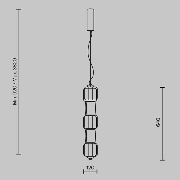 Подвесной светильник MAYTONI Ritmo MOD381PL-L30B3K - фото 6