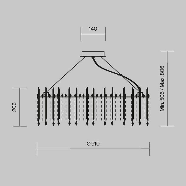Подвесной светильник MAYTONI Rocio MOD036PL-18N - фото 5