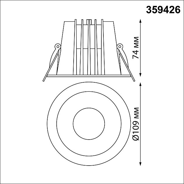 Встраиваемый светодиодный светильник с переключателем цветовой температуры NOVOTECH LANG 359426 - фото 2