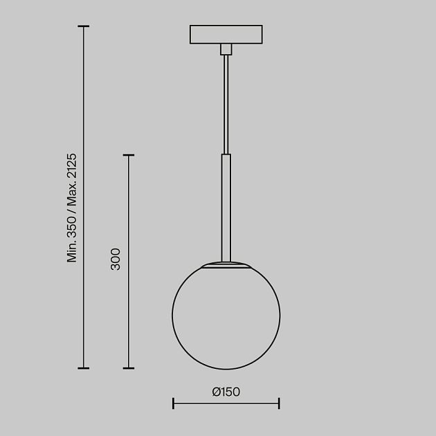 Подвесной светильник MAYTONI Basic form MOD321PL-01B - фото 2