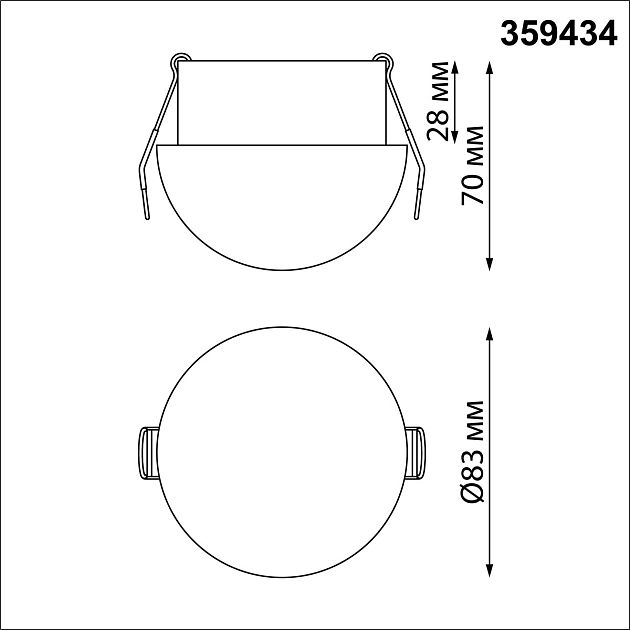 Светильник влагозащищенный встраиваемый светодиодный с переключателем цветовой температуры NOVOTECH LARGO 359434 - фото 2