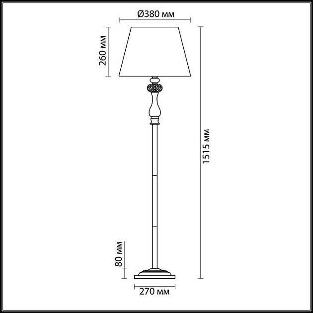 Торшер ODEON LIGHT AURELIA 3390/1F - фото 2
