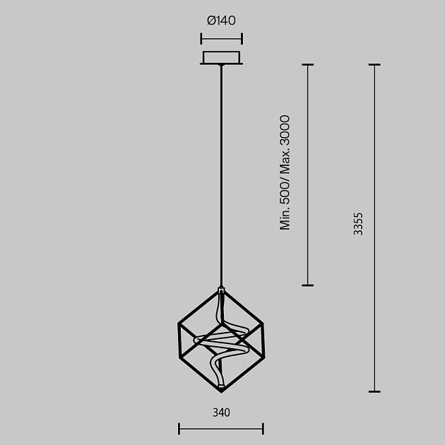 Подвесной светильник MAYTONI Membrane MOD345PL-L11BS3K - фото 7