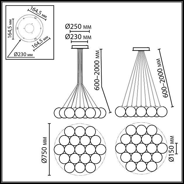 Подвесной светильник ODEON LIGHT MAGIA 7109/19 - фото 2