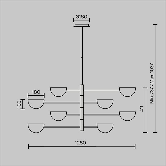 Люстра MAYTONI Mollis MOD126PL-08B - фото 9