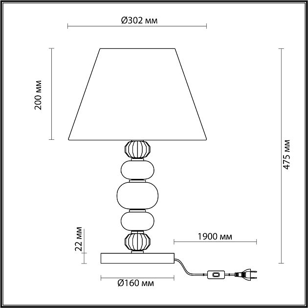 Настольная лампа ODEON LIGHT Sochi 4896/1T - фото 2