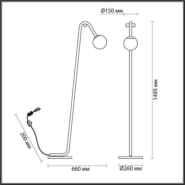 Торшер LUMION DEXTER 6500/1F - фото 2