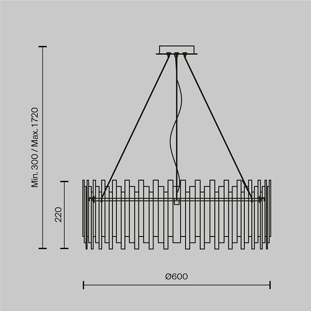 Подвесной светильник MAYTONI Coliseo MOD135PL-08BS - фото 3