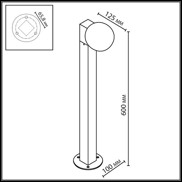 Грунтовый светильник ODEON LIGHT VIVA 7124/1G - фото 2