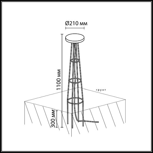 Ландшафтный грунтовый светильник ODEON LIGHT LIANA 7108/15GLA - фото 2