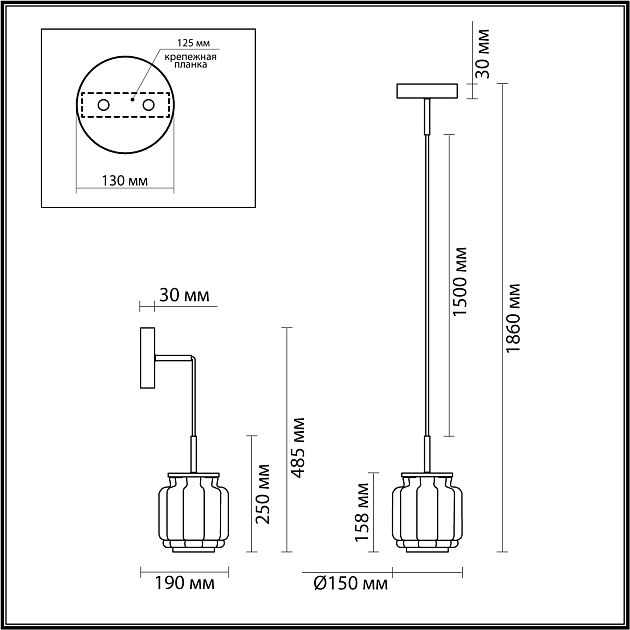 Подвес ODEON LIGHT JAM 5409/5L - фото 2