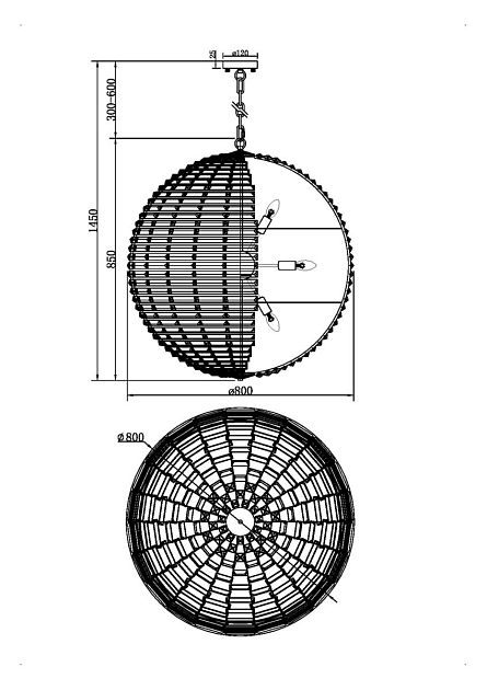 Подвесной светильник MAYTONI PALLA MOD092PL-12CH - фото 5