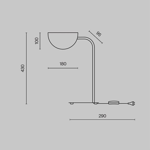 Настольный светильник MAYTONI Mollis MOD126TL-01B - фото 3