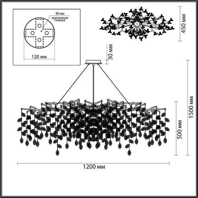 Люстра ODEON LIGHT DELICA 4969/14 - фото 2