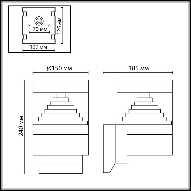 Уличный фасадный светильник ODEON LIGHT HULK 7140/20WL - фото 2