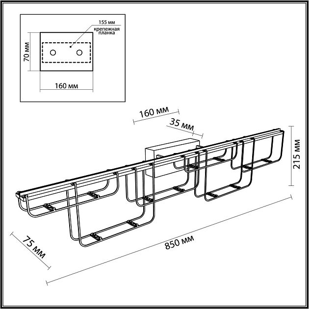 Настенный светильник ODEON LIGHT ZAHA 7059/12WL - фото 2