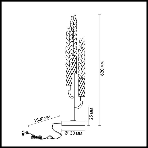 Настольная лампа ODEON LIGHT KOLOS 5459/9TL - фото 2