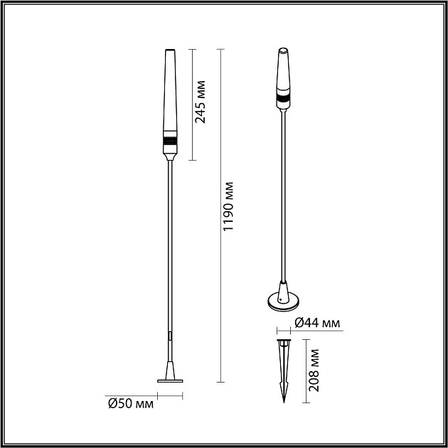 Ландшафтный светильник ODEON LIGHT CANNA 7020/4GB - фото 2
