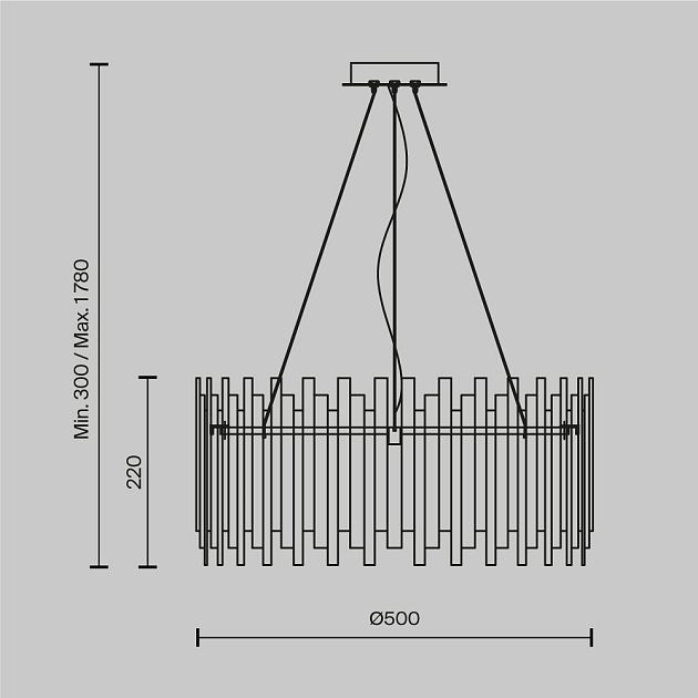 Подвесной светильник MAYTONI Coliseo MOD136PL-06BS - фото 3