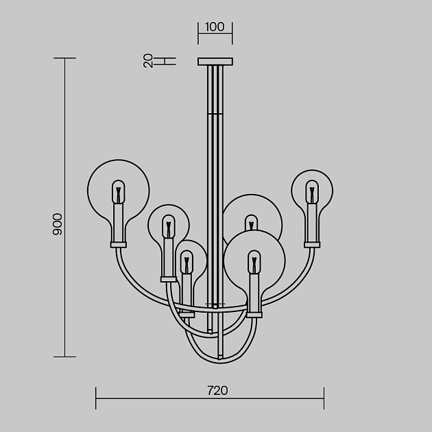 Подвесной светильник MAYTONI Status MOD333PL-06B - фото 6