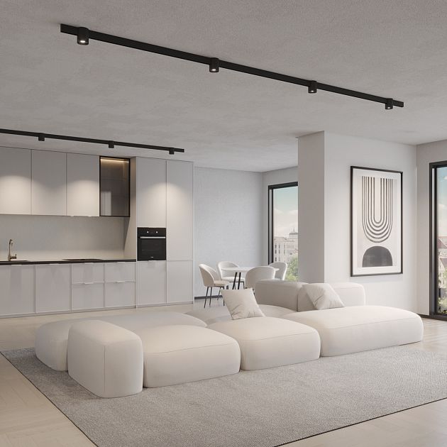 Трековый низковольтный смарт-светильник диммируемый со сменой цв.температуры, (пульт ДУ/Smart Life) NOVOTECH FLUM 359517 - фото 5