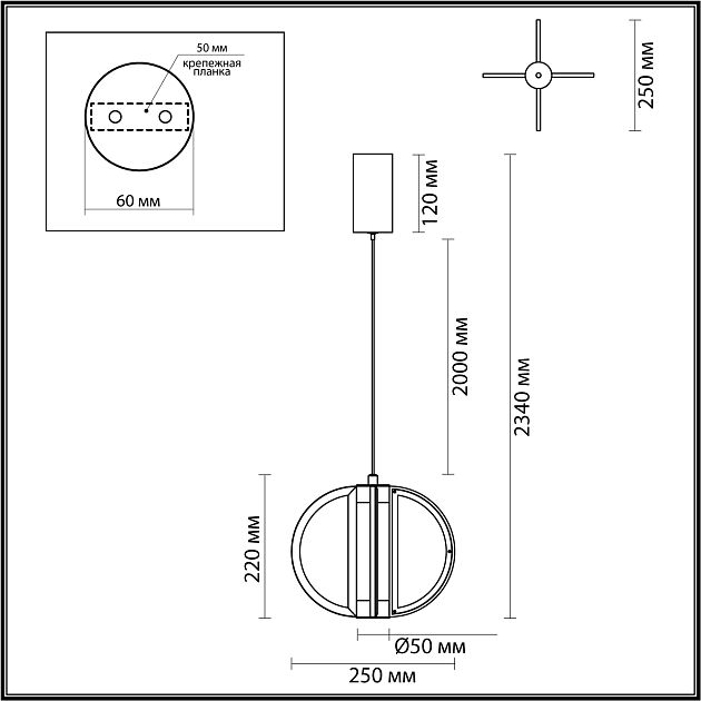 Подвесной ODEON LIGHT TOSCANA 5448/12L - фото 2