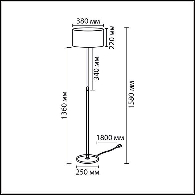 Торшер LUMION IRISA 8358/1F - фото 2