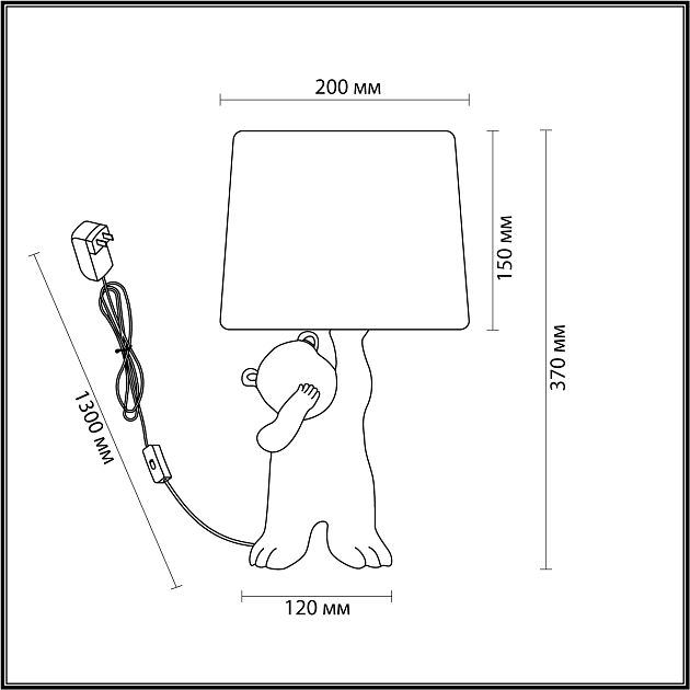 Настольная лампа LUMION BEAR 5662/1T - фото 2