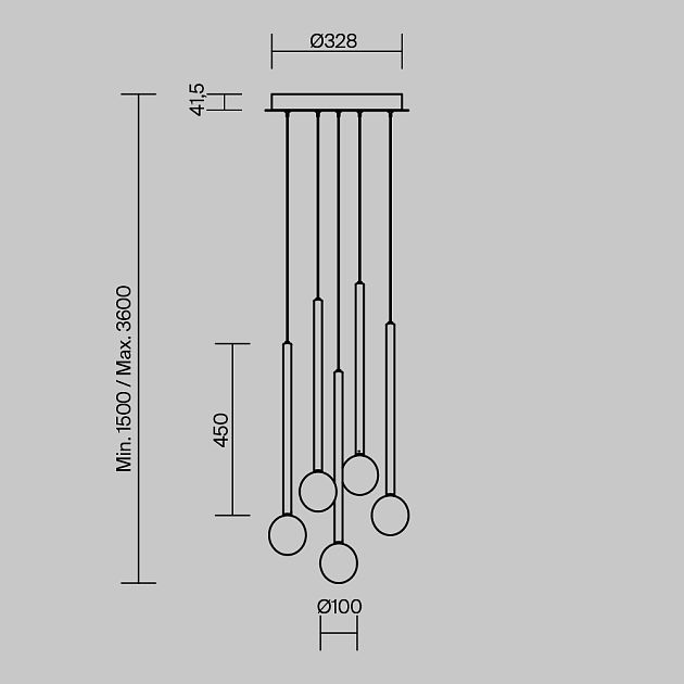 Подвесной светильник MAYTONI Bubble dream MOD383PL-L16BBS3K - фото 6
