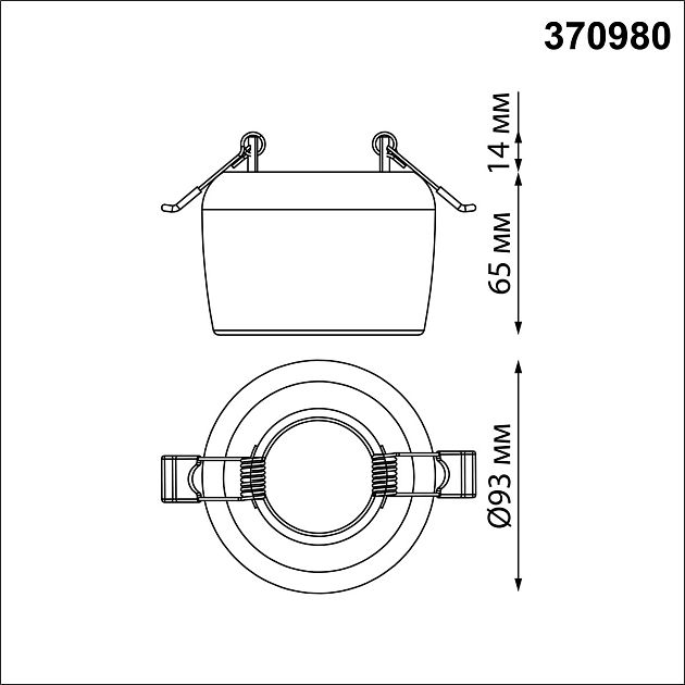 Светильник встраиваемый гипсовый (есть возможность покраски) NOVOTECH YESO 370980 - фото 2