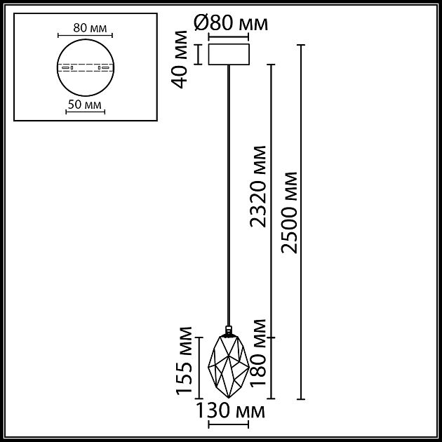 Подвесной светильник ODEON LIGHT GEMME 7113/4LA - фото 2