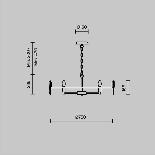 Подвесной светильник MAYTONI Puntes MOD043PL-08CH - фото 8